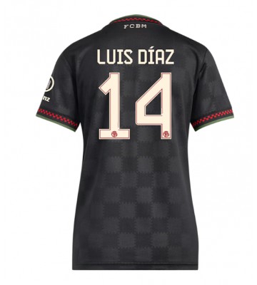 Lacne Ženy Futbalové dres Bayern Munich Luis Diaz #14 2025-26 Krátky Rukáv - Tretina